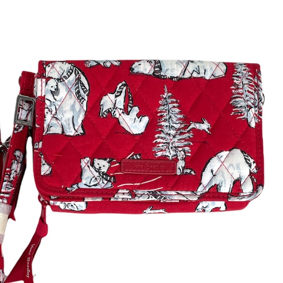 Vera Bradley RFID All in 1 Crossbody Beary Merry Red - Picture 3 of 8